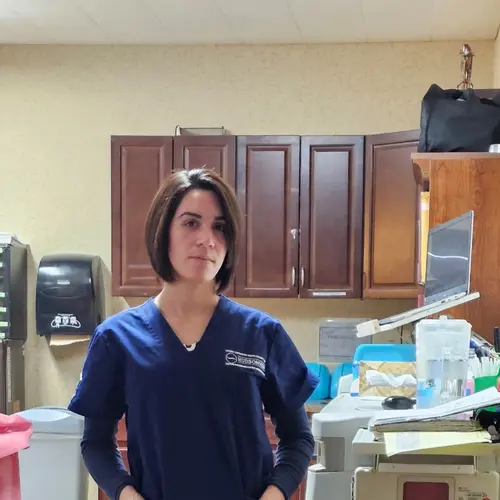 Malena Velazquez working in healthcare at Hudson View Rehab Center
